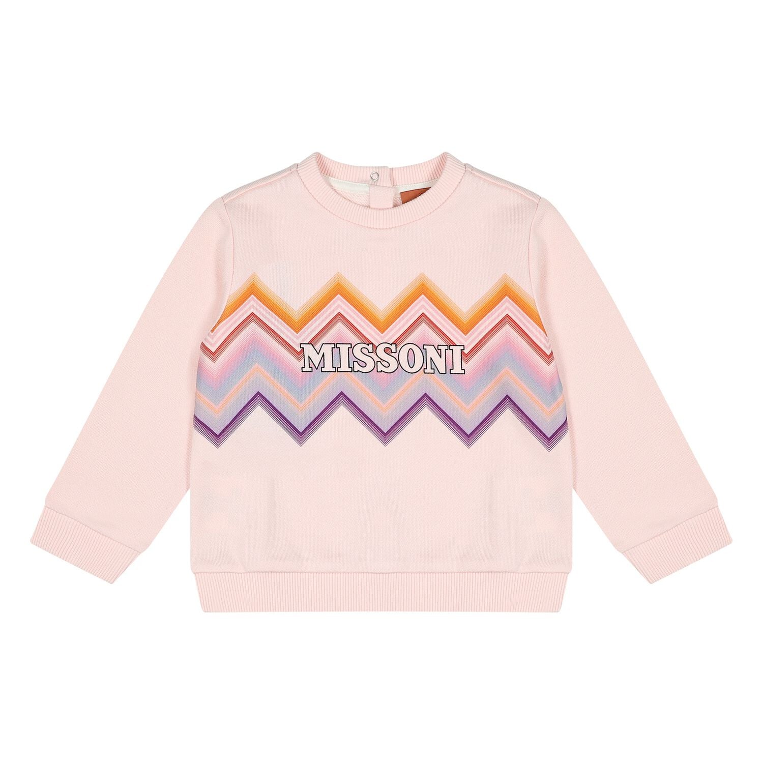 Younger Girls Pink Logo Zig Zag Sweatshirt          , 1, hi-res