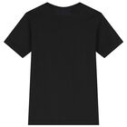 Boys Black Logo T-Shirt, 3, hi-res