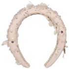 Girls Pink Sequin & Flower Headband, 1, hi-res