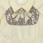 Girls Gold Jacquard Dress, 1, hi-res