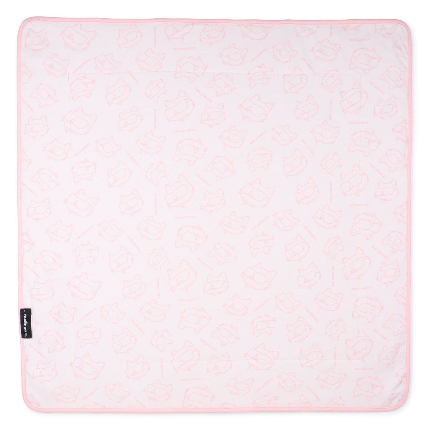 بطانية بالشعار باللون الوردي للبنات, 1, hi-res