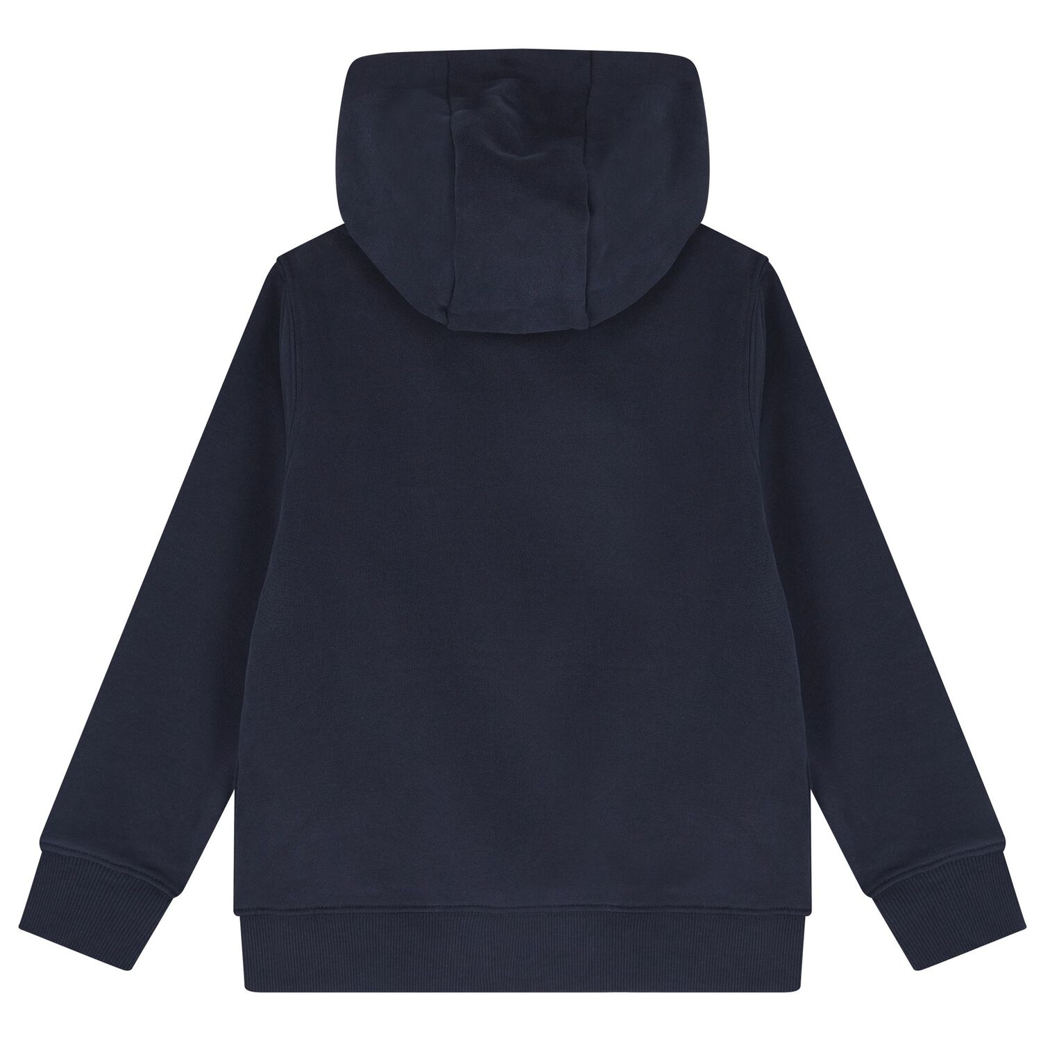 Boys Navy Blue Logo Hooded Top, 1, hi-res