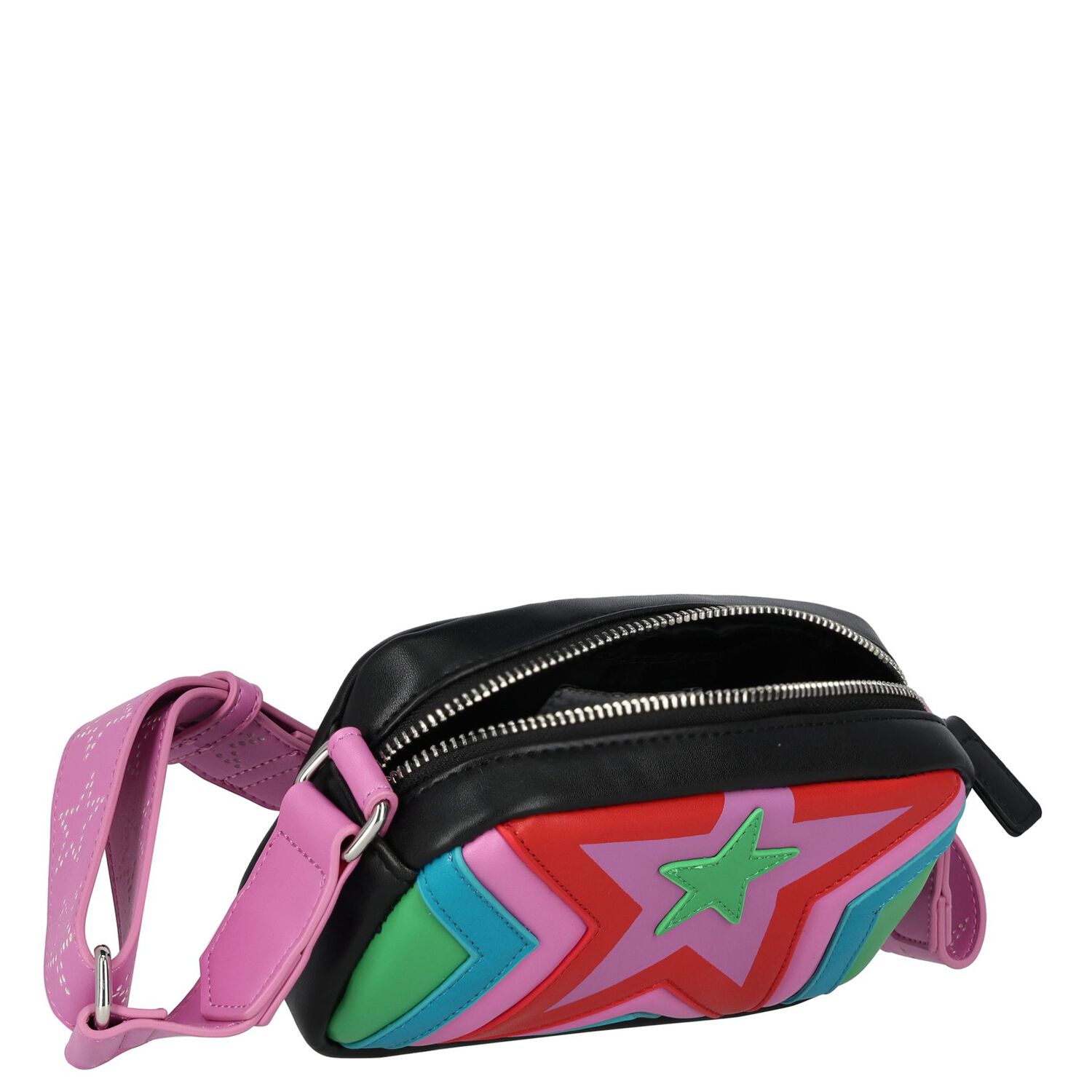 Girls Multi-Coloured Faux Leather Bag, 1, hi-res