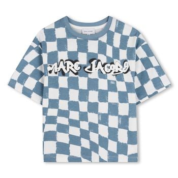 Boys Blue & White Checkerboard T-Shirt