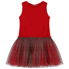 Girls Red Dress Set, 1, hi-res