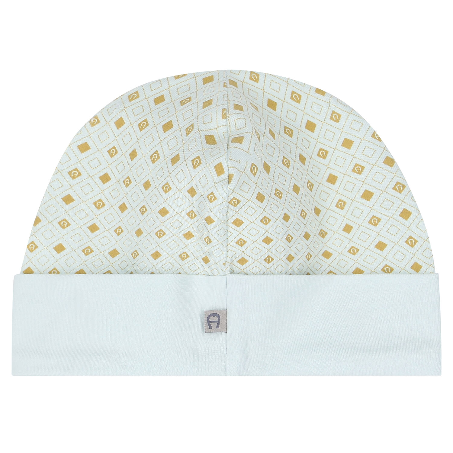 Blue, Ivory & Gold Logo Baby Hat, 2, hi-res