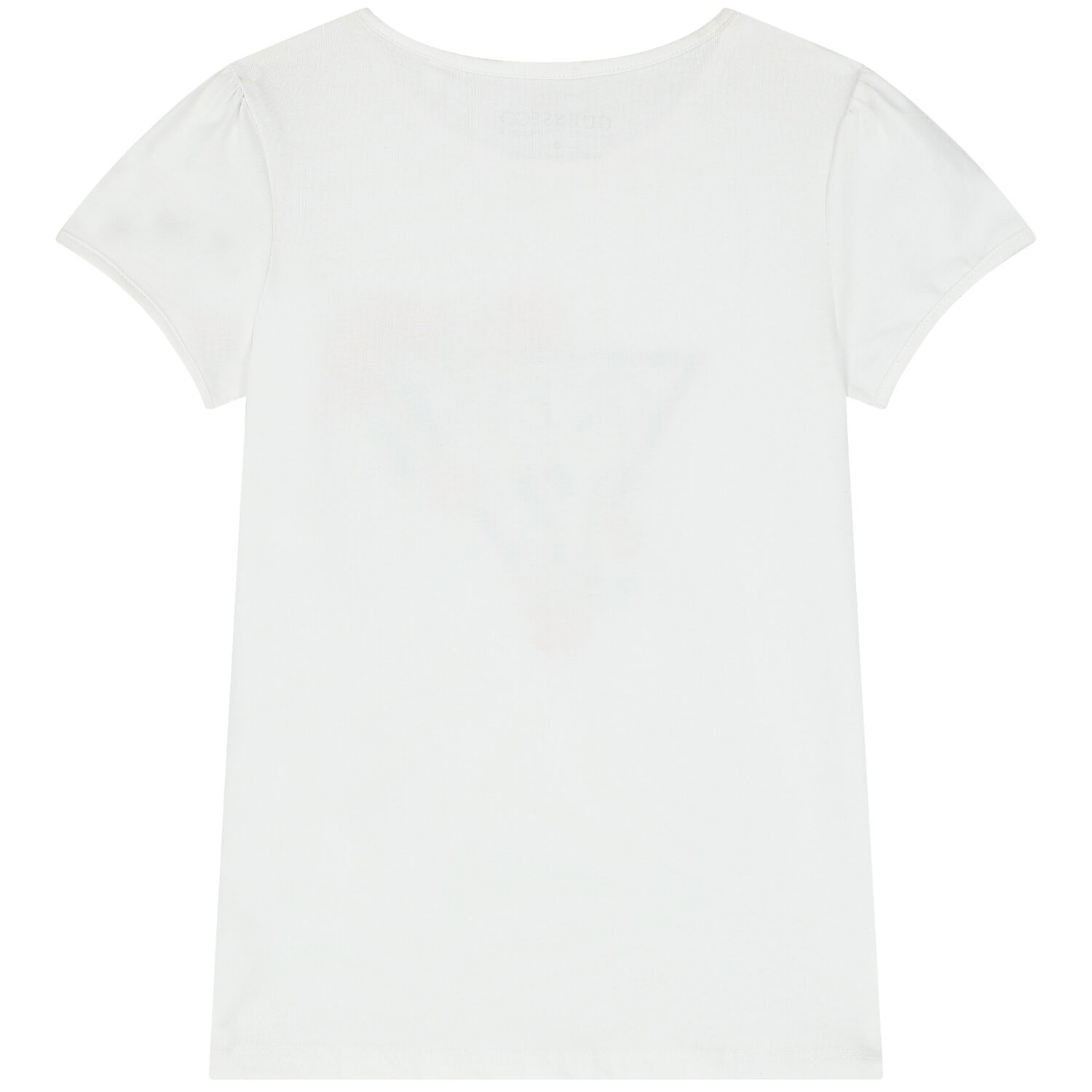 تيشيرت بنات بالشعار باللون الأبيض, 1, hi-res