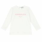 تيشيرت باللون العاجى والزهرى للبنات, 1, hi-res