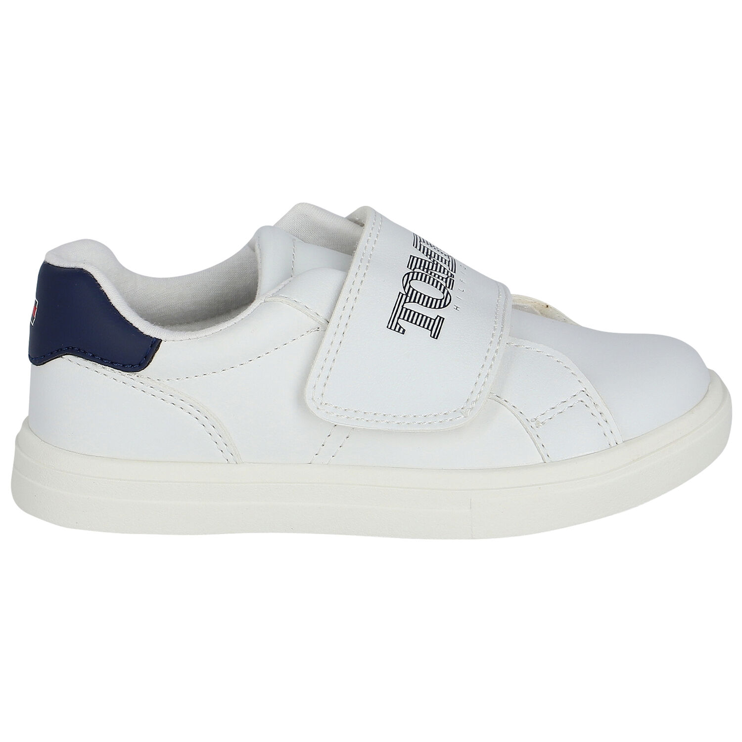 Boys White Logo Trainers, 1, hi-res
