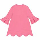 Girls Pink Cotton Dress, 1, hi-res