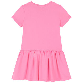 Girls Pink Logo Dress