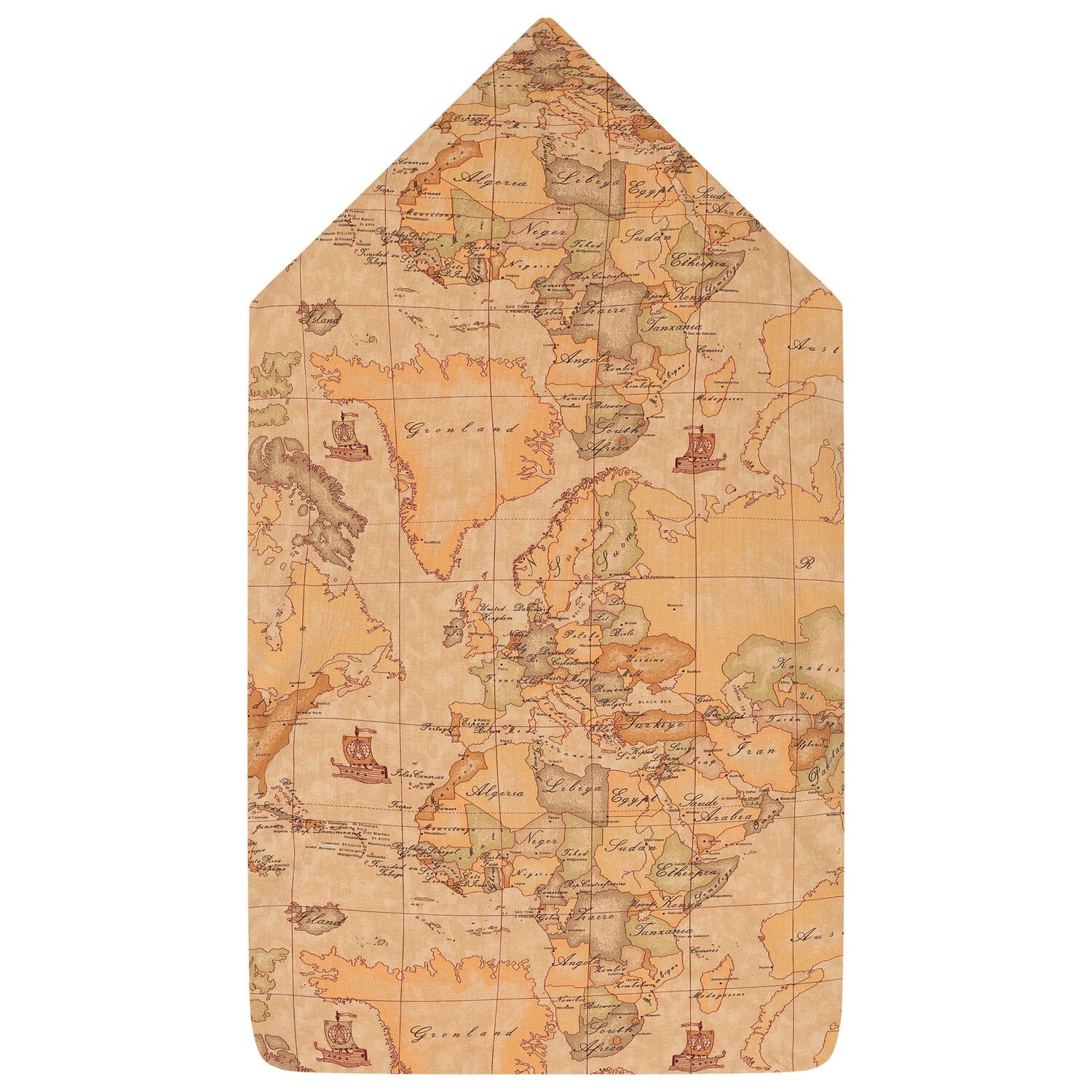 Beige & White Geo Map Baby Nest, 1, hi-res