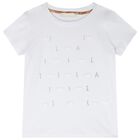 طقم تنورة خريطة جغرافية باللونين الأبيض والبيج للبنات, 1, hi-res