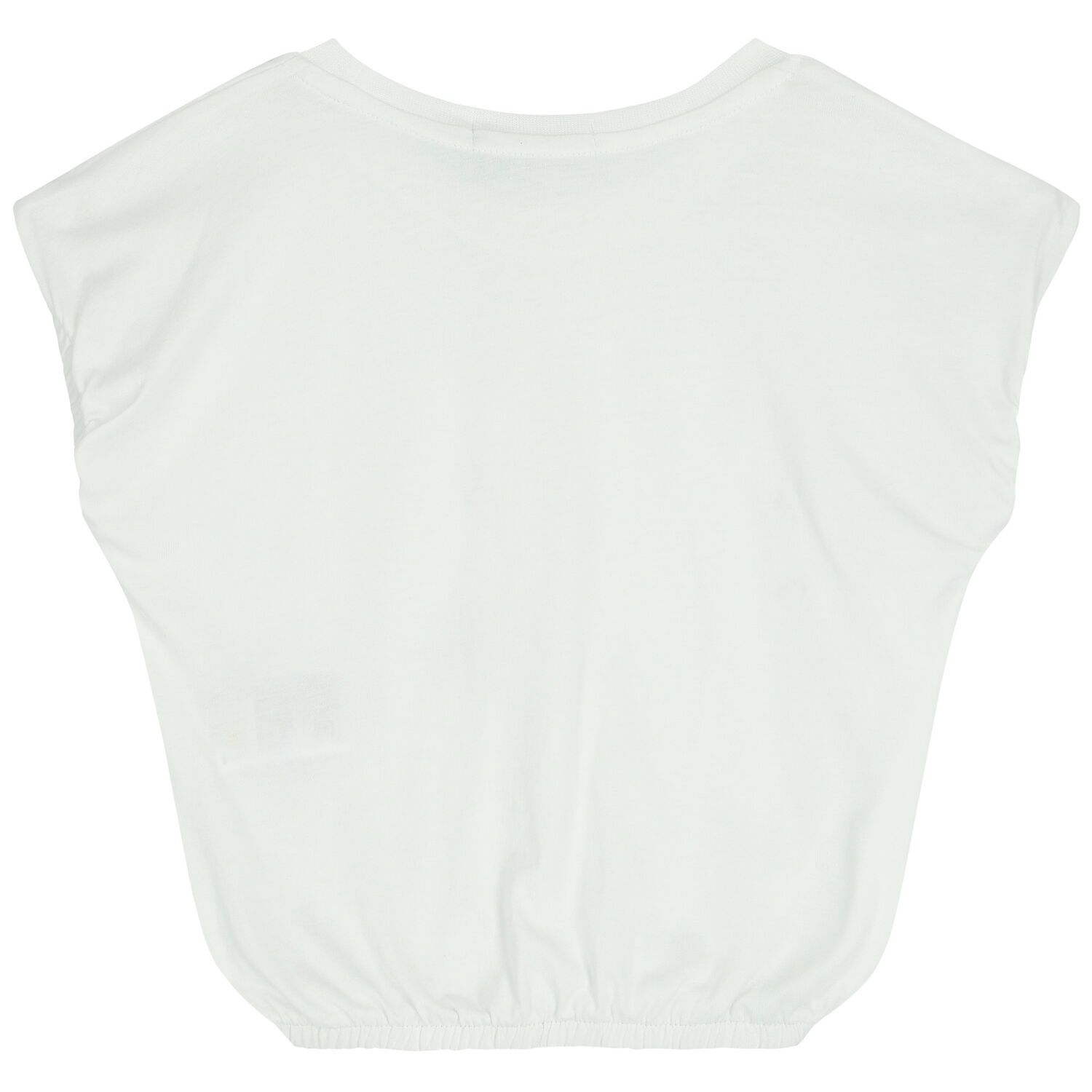 تيشيرت بنات بالشعار باللون الابيض, 2, hi-res