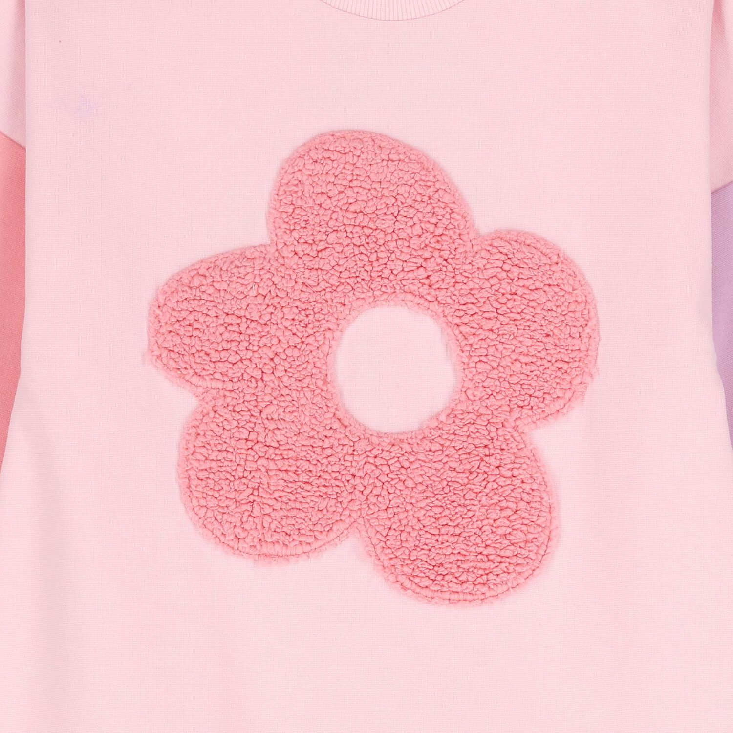 طقم فستان للبنات مزين بالزهور باللون الوردى , 1, hi-res