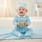 طقم هدايا ملابس أطفال متعرج باللون الأزرق للاولاد, 1, hi-res