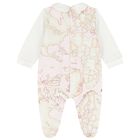 Baby Girls Ivory, Beige & Pink Geo Map Babygrow Gift Set, 1, hi-res