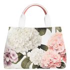 Girls Pink Floral Canvas Bag, 1, hi-res