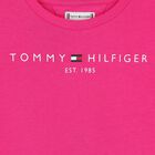 تيشيرت بنات بالشعار باللون الزهرى, 1, hi-res