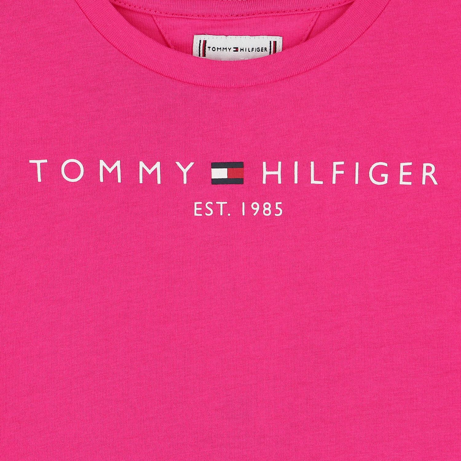 تيشيرت بنات بالشعار باللون الزهرى, 1, hi-res