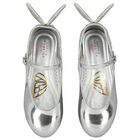 حذاء بنات جلد بطبعة فراشة  باللون الفضي  , 1, hi-res