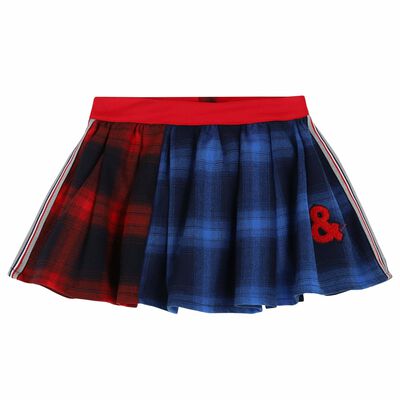 Baby Girls Blue & Red Tartan Skirt