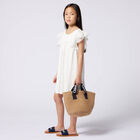 Girls Ivory Logo Dress, 1, hi-res