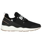 Boys Black Logo Trainers, 1, hi-res