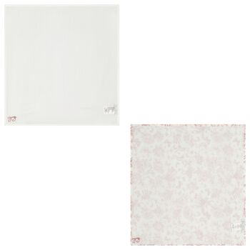  Baby Girls Pink & White Toile De Jouy Muslin Swaddles ( 2-Pack )