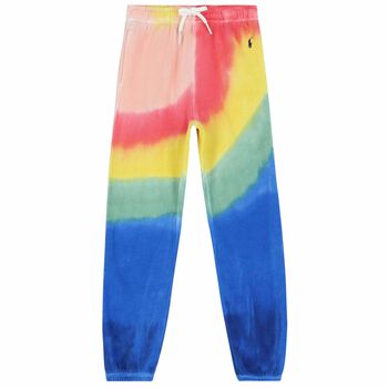 Girls Multi-Colored Tie Dye Logo Joggers