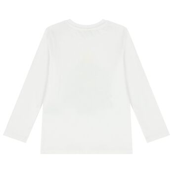 White Christmas Tree Long Sleeve Top