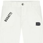 Boys White Logo Shorts, 1, hi-res