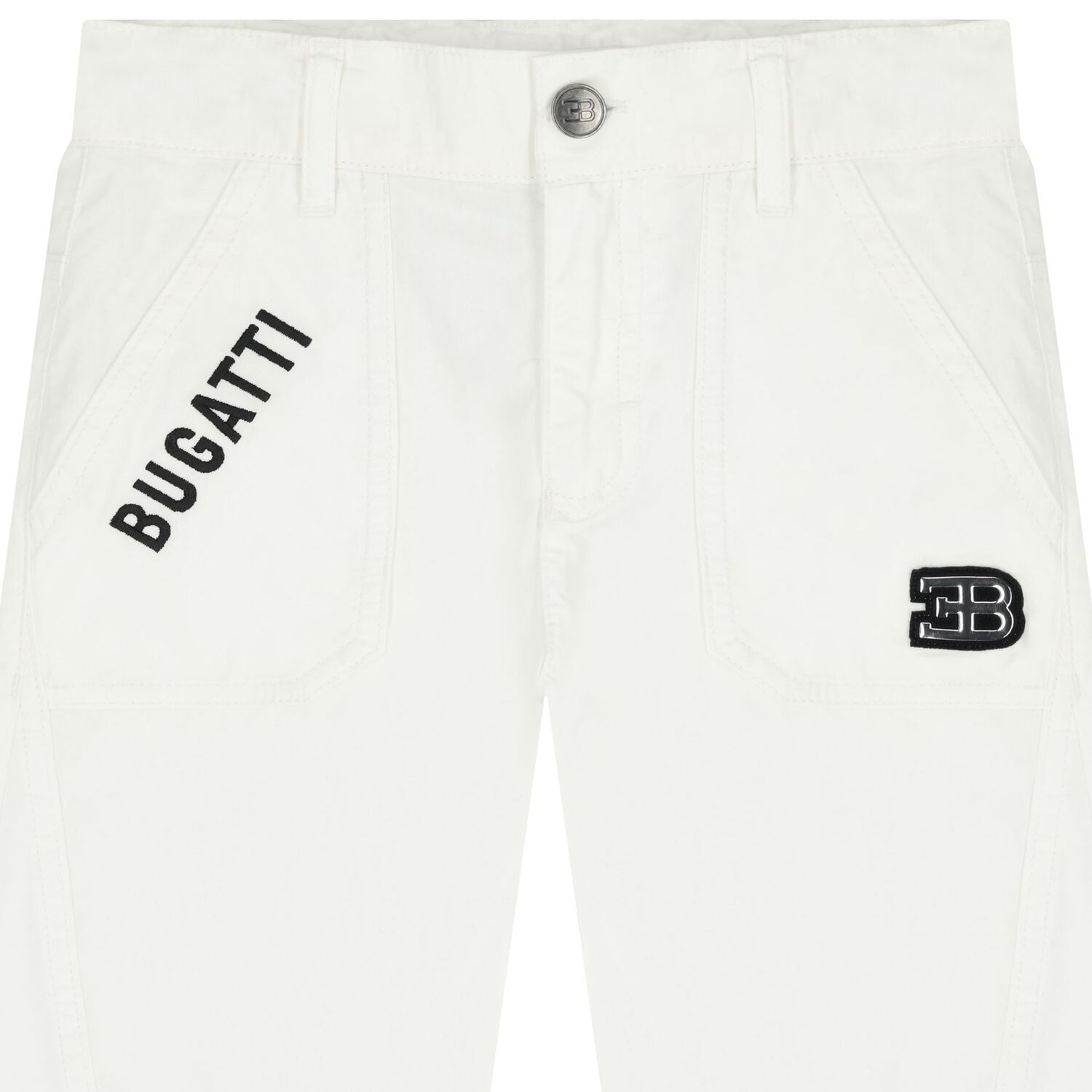Boys White Logo Shorts, 1, hi-res