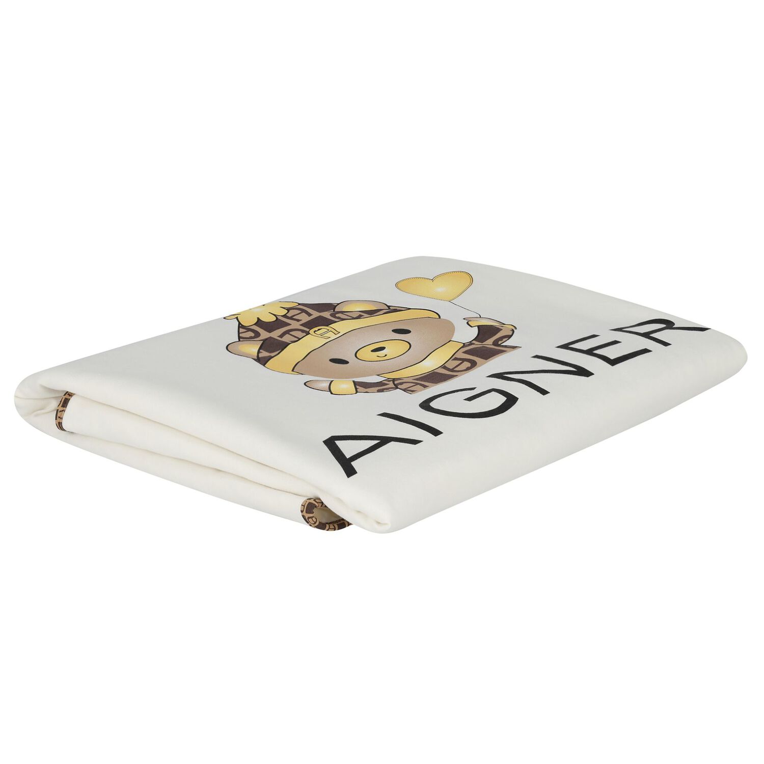 بطانية بالشعار باللون العاجي, 1, hi-res