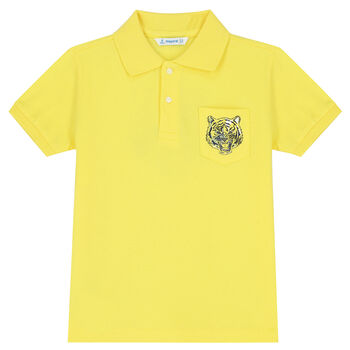 Boys Yellow Tiger Polo Shirt
