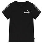 Boys Black Logo T-Shirt, 1, hi-res