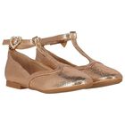 حذاء باللون الوردى ذهبى للبنات, 1, hi-res