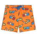 Boys Orange Swim Shorts, 1, hi-res