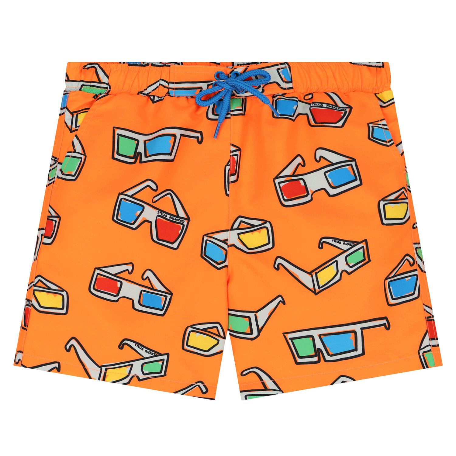 Boys Orange Swim Shorts, 1, hi-res