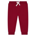 بدلة رياضية للبنات بطبعة دب باللون الأحمر, 1, hi-res