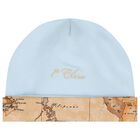 Baby Boys Blue & Beige Geo Map Babygrow Gift Set, 1, hi-res