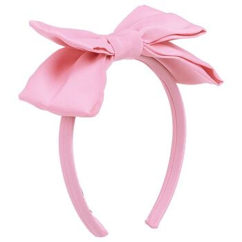 Girls Pink Bow Headband