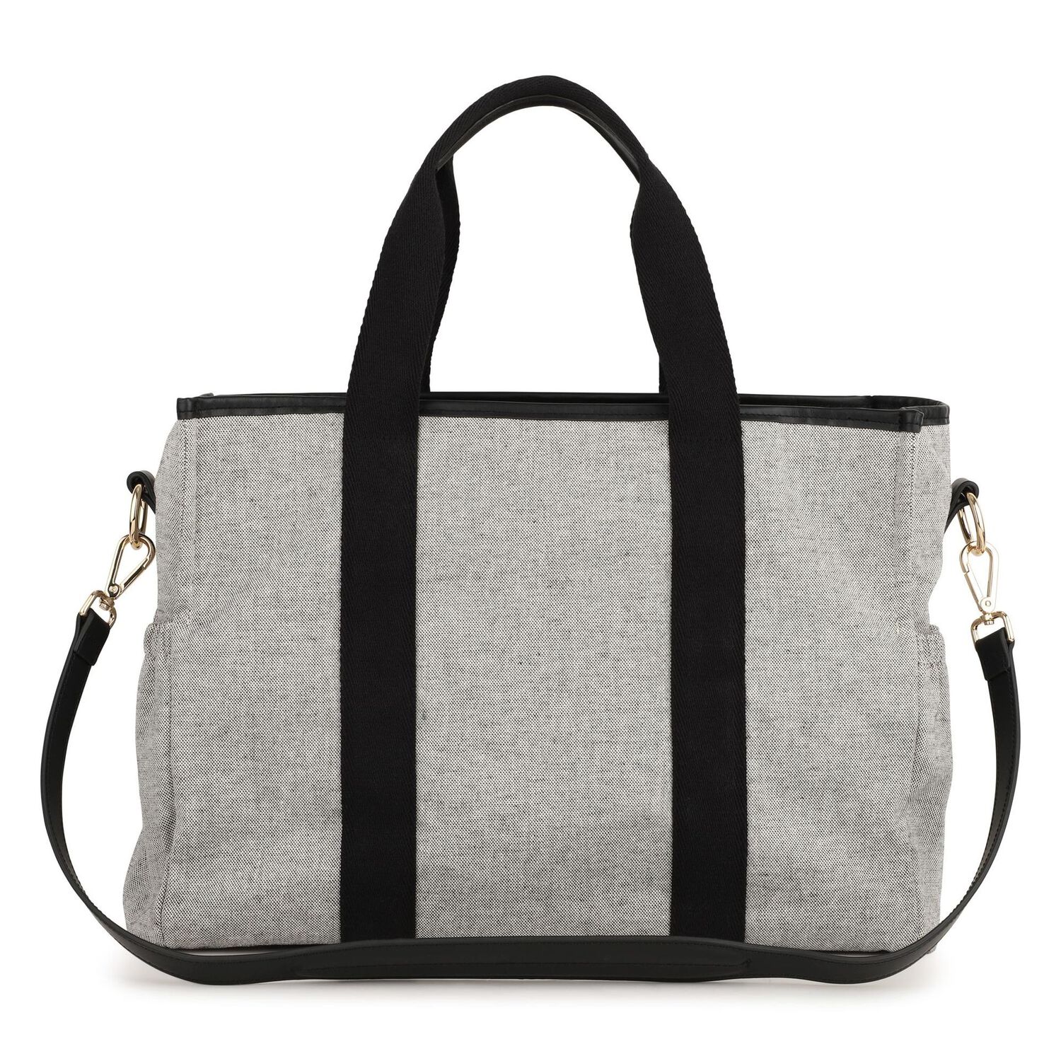 Grey Logo Canvas Baby Changing Bag ( 33cm ), 1, hi-res