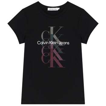 Girls Black Logo T-Shirt