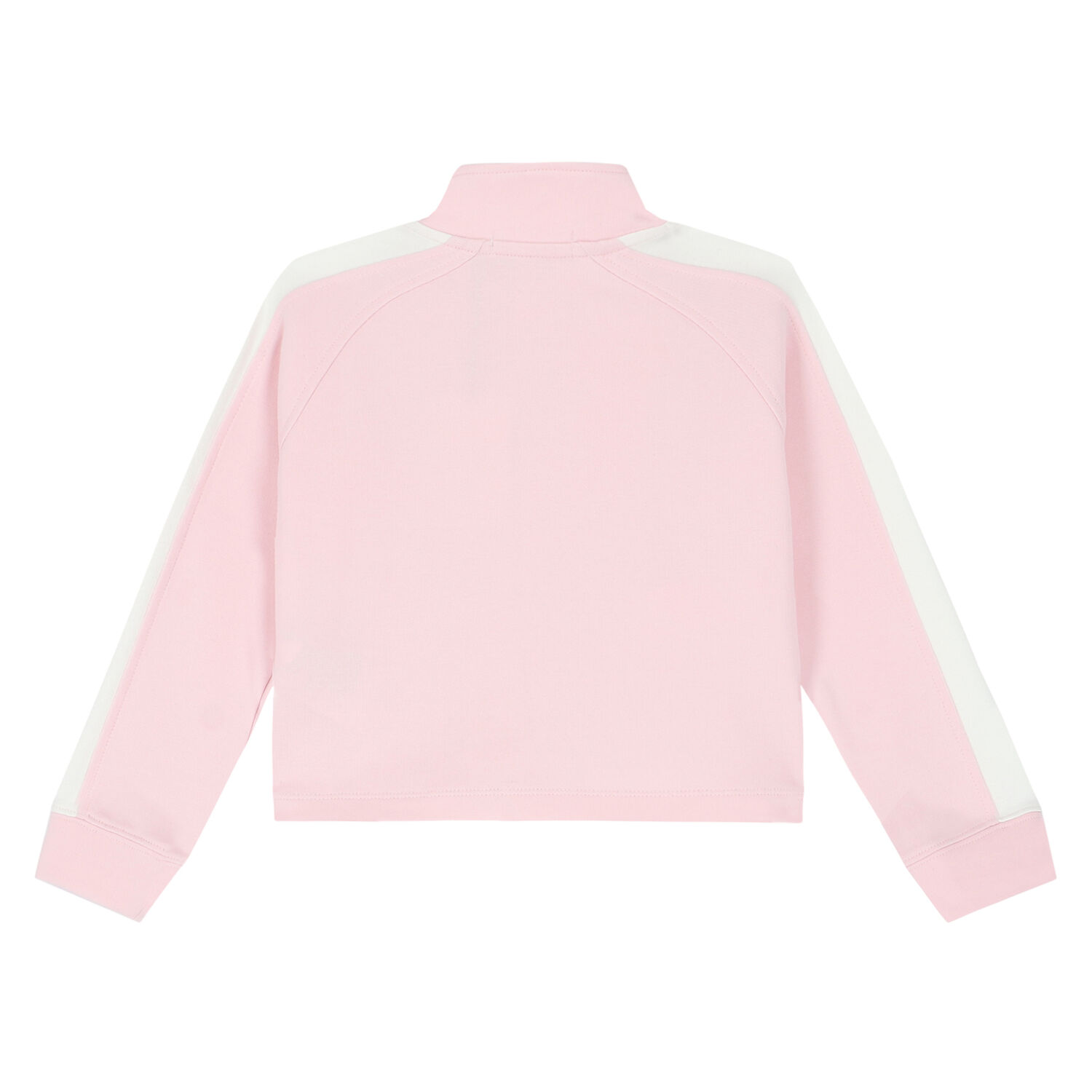 Girls Pink & White Logo Zip Up Top, 1, hi-res image number null