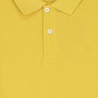 Boys Yellow Logo Polo Shirt, 3, hi-res