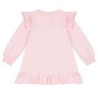 Younger Girls Pink Sweatshirt Dress, 1, hi-res