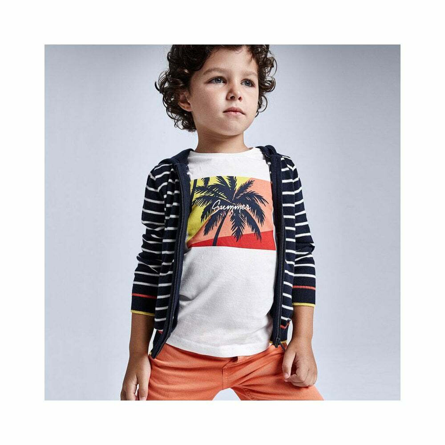 طقم شورت باللون الابيض والكحلى للاولاد, 2, hi-res