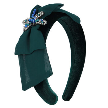 Girls Green Bow Hairband