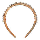 طوق شعر بنات مزين بطبعة خريطة باللون البيج, 1, hi-res